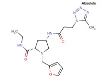(4S)-N-ethyl-1-(2-furylmethyl)-4-{[3-(5-methyl-1H-tetrazol-1-yl)propanoyl]amino}-L-prolinamide