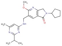6-cyclopentyl-3-{[(2-isopropyl-6-methylpyrimidin-4-yl)amino]methyl}-2-methoxy-6,7-dihydro-5H-pyrrolo[3,4-b]pyridin-5-one