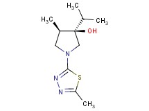 (3R*,4R*)-3-isopropyl-4-methyl-1-(5-methyl-1,3,4-thiadiazol-2-yl)-3-pyrrolidinol