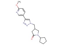 1-cyclopentyl-4-{[4-(6-methoxypyridin-3-yl)-1H-1,2,3-triazol-1-yl]methyl}pyrrolidin-2-one