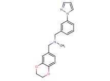 (2,3-dihydro-1,4-benzodioxin-6-ylmethyl)methyl[3-(1H-pyrazol-1-yl)benzyl]amine