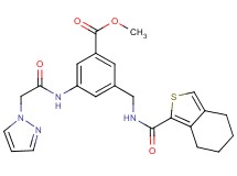 methyl 3-[(1H-pyrazol-1-ylacetyl)amino]-5-{[(4,5,6,7-tetrahydro-2-benzothien-1-ylcarbonyl)amino]methyl}benzoate