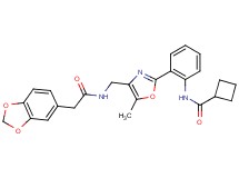 N-[2-(4-{[(1,3-benzodioxol-5-ylacetyl)amino]methyl}-5-methyl-1,3-oxazol-2-yl)phenyl]cyclobutanecarboxamide