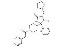 5-[1-(phenylacetyl)-4-piperidinyl]-5-(2-pyridinyl)-3-(tetrahydro-2-furanylmethyl)-2,4-imidazolidinedione