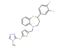 2-(3,4-difluorophenyl)-5-({5-[(4-methyl-4H-1,2,4-triazol-3-yl)thio]-2-furyl}methyl)-2,3,4,5-tetrahydro-1,5-benzothiazepine
