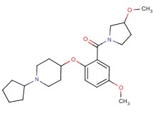 1-cyclopentyl-4-{4-methoxy-2-[(3-methoxypyrrolidin-1-yl)carbonyl]phenoxy}piperidine
