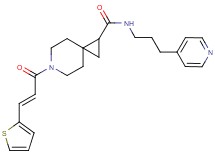 N-[3-(4-pyridinyl)propyl]-6-[(2E)-3-(2-thienyl)-2-propenoyl]-6-azaspiro[2.5]octane-1-carboxamide