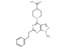 1-[1-methyl-6-(2-phenylethyl)-1H-pyrazolo[3,4-d]pyrimidin-4-yl]-4-piperidinecarboxamide