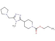 propyl 4-[4-methyl-5-(pyrrolidin-1-ylmethyl)-4H-1,2,4-triazol-3-yl]piperidine-1-carboxylate