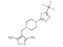 1-[(3,5-dimethylisoxazol-4-yl)methyl]-4-[5-(trifluoromethyl)-1,3,4-thiadiazol-2-yl]piperazine