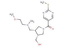 ((3R*,4R*)-4-{[(2-methoxyethyl)(methyl)amino]methyl}-1-{[2-(methylthio)pyrimidin-5-yl]carbonyl}pyrrolidin-3-yl)methanol