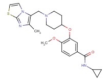 N-cyclopropyl-4-methoxy-3-({1-[(6-methylimidazo[2,1-b][1,3]thiazol-5-yl)methyl]-4-piperidinyl}oxy)benzamide