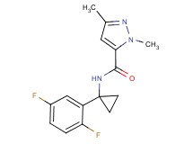 N-[1-(2,5-difluorophenyl)cyclopropyl]-1,3-dimethyl-1H-pyrazole-5-carboxamide