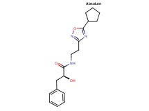 (2S)-N-[2-(5-cyclopentyl-1,2,4-oxadiazol-3-yl)ethyl]-2-hydroxy-3-phenylpropanamide