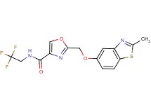 2-{[(2-methyl-1,3-benzothiazol-5-yl)oxy]methyl}-N-(2,2,2-trifluoroethyl)-1,3-oxazole-4-carboxamide