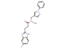 3-(5-fluoro-1H-benzimidazol-2-yl)-N-methyl-N-[(1-phenyl-1H-pyrazol-4-yl)methyl]propanamide