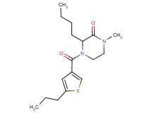 3-butyl-1-methyl-4-[(5-propyl-3-thienyl)carbonyl]-2-piperazinone