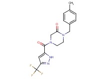 1-(4-methylbenzyl)-4-{[3-(trifluoromethyl)-1H-pyrazol-5-yl]carbonyl}-2-piperazinone