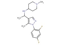 N-{1-[1-(2,4-difluorophenyl)-5-methyl-1H-pyrazol-4-yl]ethyl}-1-methyl-4-piperidinamine