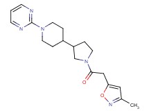 2-(4-{1-[(3-methyl-5-isoxazolyl)acetyl]-3-pyrrolidinyl}-1-piperidinyl)pyrimidine