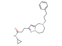 N-cyclopropyl-3-[5-(3-phenylpropyl)-5,6,7,8-tetrahydro-4H-pyrazolo[1,5-a][1,4]diazepin-2-yl]propanamide