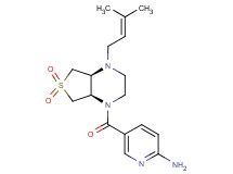 5-{[(4aS*,7aR*)-4-(3-methyl-2-buten-1-yl)-6,6-dioxidohexahydrothieno[3,4-b]pyrazin-1(2H)-yl]carbonyl}-2-pyridinamine