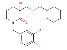 3-{[(cyclohexylmethyl)amino]methyl}-1-(3,4-difluorobenzyl)-3-hydroxy-2-piperidinone