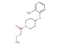 4-(2-methylphenoxy)-1-[(methylthio)acetyl]piperidine