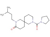 2-(3-methylbutyl)-8-(pyrrolidin-1-ylcarbonyl)-2,8-diazaspiro[5.5]undecan-3-one