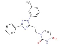 1-{2-[1-(3-methylphenyl)-3-phenyl-1H-1,2,4-triazol-5-yl]ethyl}pyrimidine-2,4(1H,3H)-dione