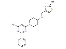 1-(6-methyl-2-phenylpyrimidin-4-yl)-N-[(2-methyl-1,3-thiazol-4-yl)methyl]piperidin-4-amine