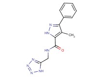 4-methyl-3-phenyl-N-(1H-tetrazol-5-ylmethyl)-1H-pyrazole-5-carboxamide