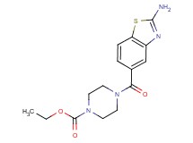 ethyl 4-[(2-amino-1,3-benzothiazol-5-yl)carbonyl]-1-piperazinecarboxylate trifluoroacetate