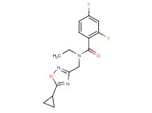N-[(5-cyclopropyl-1,2,4-oxadiazol-3-yl)methyl]-N-ethyl-2,4-difluorobenzamide