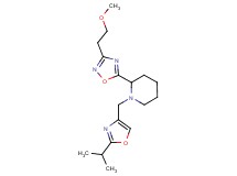 1-[(2-isopropyl-1,3-oxazol-4-yl)methyl]-2-[3-(2-methoxyethyl)-1,2,4-oxadiazol-5-yl]piperidine