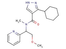 3-cyclohexyl-N-(2-methoxy-1-pyridin-2-ylethyl)-N-methyl-1H-pyrazole-4-carboxamide