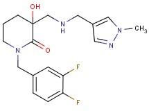 1-(3,4-difluorobenzyl)-3-hydroxy-3-({[(1-methyl-1H-pyrazol-4-yl)methyl]amino}methyl)-2-piperidinone