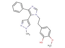 2-methoxy-5-{2-[5-(1-methyl-1H-pyrazol-4-yl)-4-phenyl-1H-imidazol-1-yl]ethyl}phenol