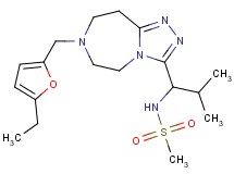 N-(1-{7-[(5-ethyl-2-furyl)methyl]-6,7,8,9-tetrahydro-5H-[1,2,4]triazolo[4,3-d][1,4]diazepin-3-yl}-2-methylpropyl)methanesulfonamide