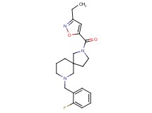 2-[(3-ethyl-5-isoxazolyl)carbonyl]-7-(2-fluorobenzyl)-2,7-diazaspiro[4.5]decane