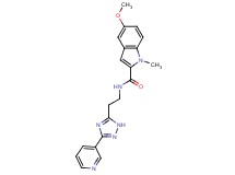 5-methoxy-1-methyl-N-{2-[3-(3-pyridinyl)-1H-1,2,4-triazol-5-yl]ethyl}-1H-indole-2-carboxamide