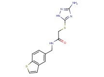 2-[(3-amino-1H-1,2,4-triazol-5-yl)thio]-N-(1-benzothien-5-ylmethyl)acetamide