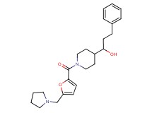 3-phenyl-1-{1-[5-(1-pyrrolidinylmethyl)-2-furoyl]-4-piperidinyl}-1-propanol