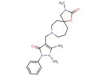8-[(1,5-dimethyl-3-oxo-2-phenyl-2,3-dihydro-1H-pyrazol-4-yl)methyl]-3-methyl-1-oxa-3,8-diazaspiro[4.6]undecan-2-one