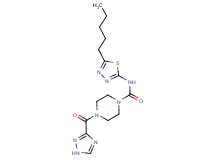 N-(5-pentyl-1,3,4-thiadiazol-2-yl)-4-(1H-1,2,4-triazol-3-ylcarbonyl)piperazine-1-carboxamide
