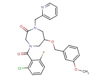 4-(2-chloro-6-fluorobenzoyl)-6-[(3-methoxybenzyl)oxy]-1-(2-pyridinylmethyl)-1,4-diazepan-2-one