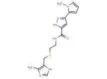 N-(2-{[(4-methyl-1H-imidazol-5-yl)methyl]thio}ethyl)-3-(1-methyl-1H-pyrrol-2-yl)-1H-pyrazole-5-carboxamide