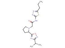 2-[2-(3-isopropyl-1,2,4-oxadiazol-5-yl)pyrrolidin-1-yl]-N-(5-propyl-1,3,4-thiadiazol-2-yl)acetamide