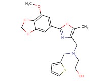 2-[{[2-(7-methoxy-1,3-benzodioxol-5-yl)-5-methyl-1,3-oxazol-4-yl]methyl}(2-thienylmethyl)amino]ethanol