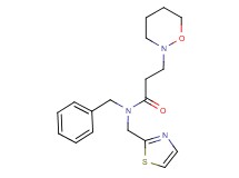 N-benzyl-3-(1,2-oxazinan-2-yl)-N-(1,3-thiazol-2-ylmethyl)propanamide
